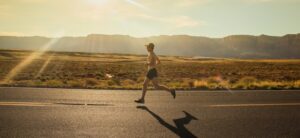 Man running landscape